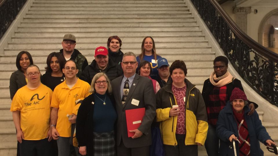 Group of self advocates at the state house