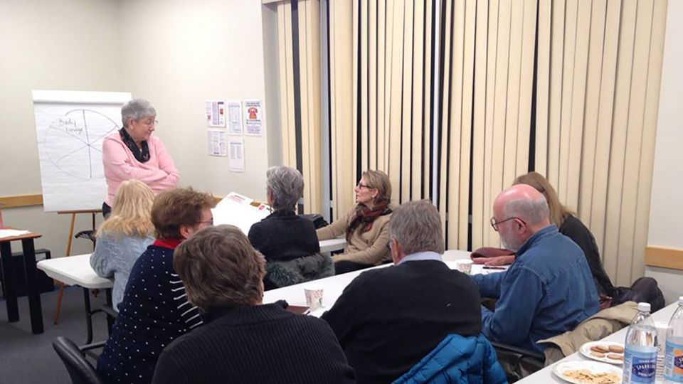 Group of people at a family support workshop