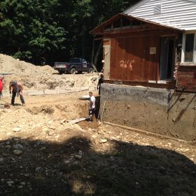 Continuing foundation prep work