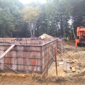 Foundation forms in place.