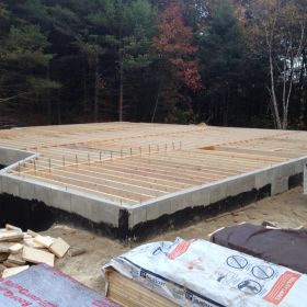 Floor joists installation complete.