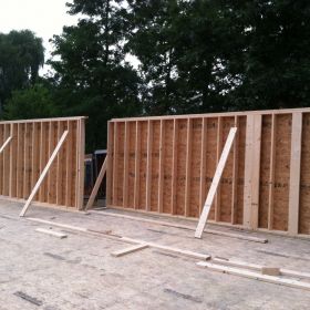 August 30 - The exterior walls are going up!