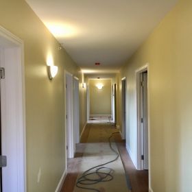 Completed main hallway.