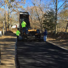 Driveway being completed.