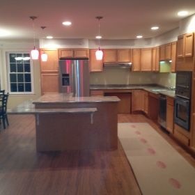 The almost finished kitchen.