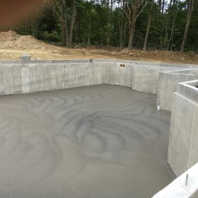 Foundation floor poured.