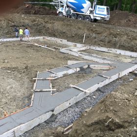 Foundation footings poured.