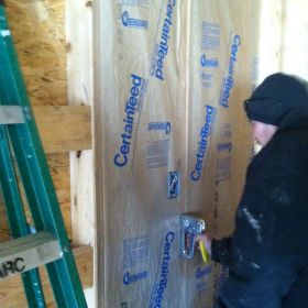 Insulating the new group home.