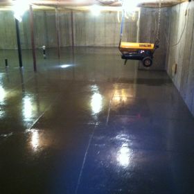 The basement at the new group home.