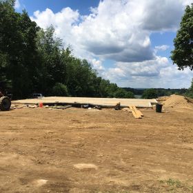 Floor framing completed.